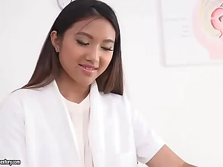 Asian slutty nurse got double penetrated - Mai Thai, Thomas Stone and Csoky Ice